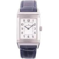 Jaeger LeCoultre Dameur 2518540 Reverso Classic Sølvfarvet/Læder