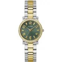 GUESS Dameur GW0686L2 Fawn Grøn/Gul guldtonet stål Ø32 mm