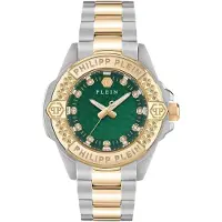 Philipp Plein Dameur PWOFA0625 Majesty Grøn/Gul guldtonet stål Ø38
