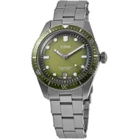 Oris Herreur 01 733 7707 4057-07 8 20 18 Divers Grøn/Stål Ø40 mm