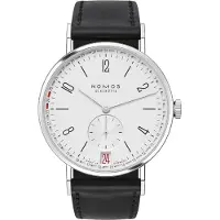 Nomos Glashütte Herreur N-135 Tangente Sølvfarvet/Læder Ø37.5 mm