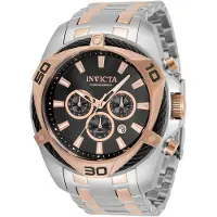 Invicta Herreur 34129 Bolt Sort/Rosaguldtonet stål Ø50 mm