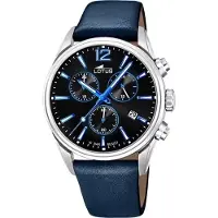 Lotus Herreur 18691/6 Classic Sort/Læder Ø42 mm