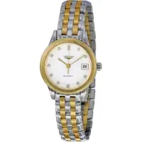 Longines Dameur L4.274.3.27.7 Flagship Hvid/Gul guldtonet stål Ø26