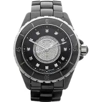 Chanel Dameur H1757 J12 Sort/Keramik Ø38 mm