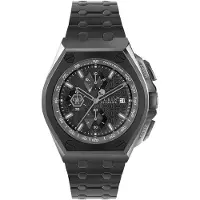 Philipp Plein Herreur PWGAA0921 Plein Extreme Sort/Stål Ø44 mm