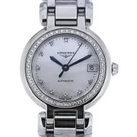 Longines Dameur L8.111.0.87.6 PrimaLuna Hvid/Stål Ø26.5 mm
