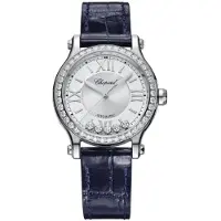Chopard Dameur 278608-3003 Happy Sport Sølvfarvet/Læder Ø33 mm