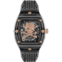 Philipp Plein Herreur PWPTA0424 The Skeleton Grå/Gummi