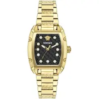 Versace Herreur VE8K00524 Dominus Sort/Gul guldtonet stål