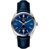 TAG Heuer Herreur WBN2112.FC6504 Carrera Blå/Læder Ø39 mm