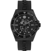 Philipp Plein Herreur PWOAA0422 The Skull Sort/Gummi Ø44 mm