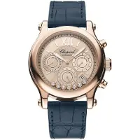 Chopard Dameur 274653-5001 Happy Sport Rosa guldfarvet/Læder Ø40 mm