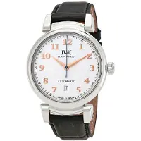IWC Herreur IW356601 Da Vinci Sølvfarvet/Læder Ø40 mm