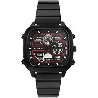 Fossil Herreur FS5891 Retro Sort/Stål