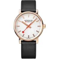 Mondaine MSE.40112.LB Evo2 Sølvfarvet/Læder Ø40 mm