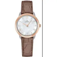 Omega Dameur 434.23.30.60.55.001 De Ville Prestige Hvid/Læder Ø30 mm