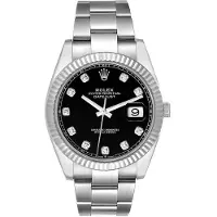 Rolex Herreur 126334-0011 Datejust 41 Sort/Stål Ø41 mm