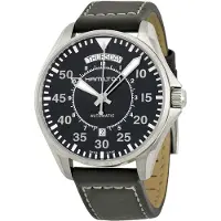 Hamilton Herreur H64615735 Khaki Sort/Læder Ø41 mm
