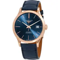 Longines Herreur L2.820.8.92.2 Record Blå/Læder Ø38.5 mm