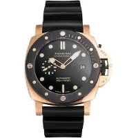 Panerai Herreur PAM02070 Submersible Sort/Gummi Ø44 mm