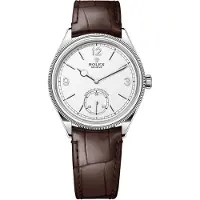 Rolex 1908 Herreur 52509-0006 Hvid/Læder Ø39 mm