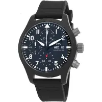 IWC Herreur IW389401 Pilots Sort/Gummi Ø41.9 mm