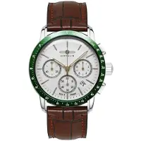 Zeppelin Herreur 88784 New York Hvid/Læder Ø42 mm