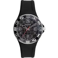 Nautica Herreur NAPLBS904 Lummus Beach Sort/Gummi Ø42 mm