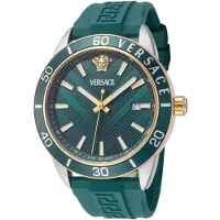 Versace Herreur VEYCA0124 Greca Grøn/Gummi Ø43 mm