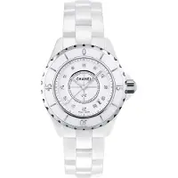 Chanel Dameur H1628 J12 Hvid/Keramik Ø33 mm