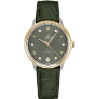 Omega Dameur 434.23.34.20.60.001 De Ville Prestige Grøn/Læder Ø34