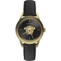 Versace Herreur VERD01320 Palazzo 43mm Sort/Læder Ø43 mm