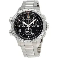 Hamilton Herreur H77912135 Khaki Aviation Sort/Stål Ø46 mm