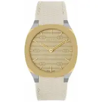 Gucci Dameur YA163416 Guld/Læder Ø34 mm
