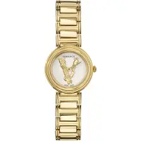 Versace Dameur VET300221 Virtus Set Hvid/Gul guldtonet stål Ø28 mm