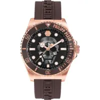 Philipp Plein Herreur PWOAA0322 The Skull Sort/Gummi Ø44 mm