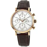 IWC Herreur IW391025 Portofino Sølvfarvet/Læder Ø42 mm
