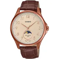 Casio Herreur MTP-M110RL-5AVER Timeless Collection Beige/Læder Ø42