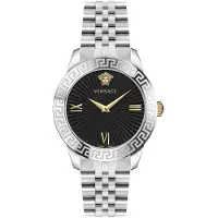 Versace Dameur VEVC00419 Greca Sort/Stål Ø39 mm