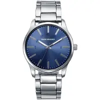 Mark Maddox Herreur HM7008-37 Classic Blå/Stål Ø42 mm