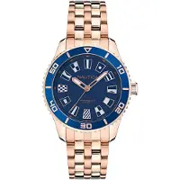 Nautica Dameur NAPPBS027 Blå/Rosaguldtonet stål Ø36 mm