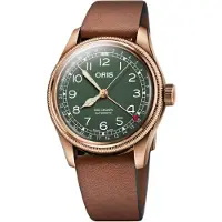 Oris Herreur 01 754 7741 3167-07 5 20 58BR Aviation Grøn/Læder Ø40