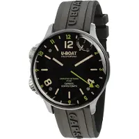 U-BOAT Herreur 8838/A Capsoil Sort/Gummi Ø45 mm