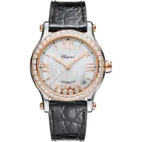 Chopard Dameur 278559-6006 Happy Sport Hvid/Læder Ø36 mm