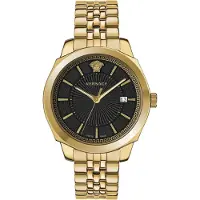 Versace Herreur VEV901723 Icon Classic Sort/Guldtonet stål Ø42 mm