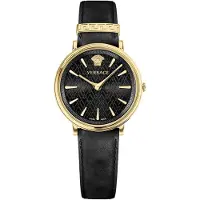Versace Dameur VE8100819 V Circle Sort/Læder Ø38 mm