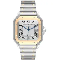 Cartier Herreur W2SA0009 Santos De Sølvfarvet/Stål