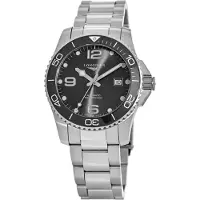 Longines Herreur L3.781.4.56.6 Hydroconquest Sort/Stål Ø41 mm