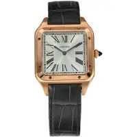 Cartier Herreur WGSA0032 Santos Dumont Sølvfarvet/Læder